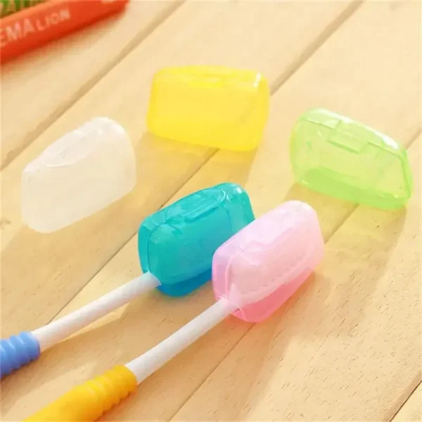 5pcs Case Travel Portable Toothbrush Head Protective Cover bathroom accessories bathroom organizer toothbrush storage 4