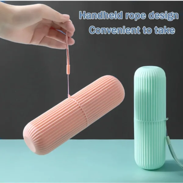 1Pc Portable Toothbrush Cup Bathroom Toothpaste Holder Storage Case Box Organizer Travel Toiletries Storage Cup New Creative 1