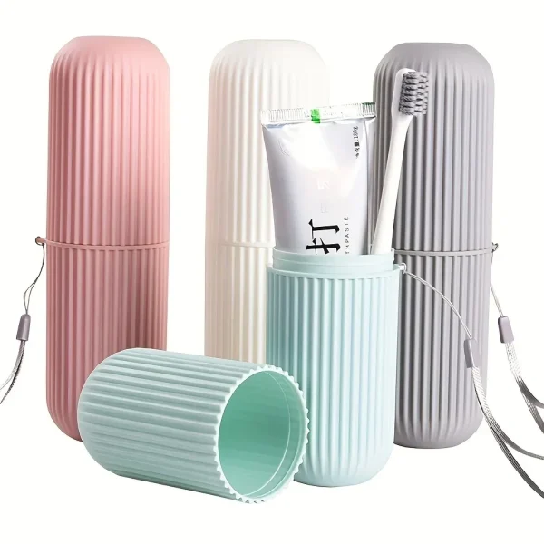 1Pc Portable Toothbrush Cup Bathroom Toothpaste Holder Storage Case Box Organizer Travel Toiletries Storage Cup New Creative 2