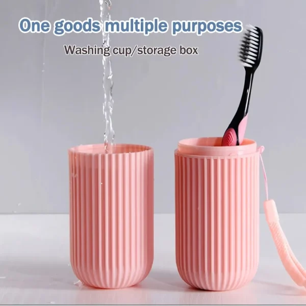 1Pc Portable Toothbrush Cup Bathroom Toothpaste Holder Storage Case Box Organizer Travel Toiletries Storage Cup New Creative 5