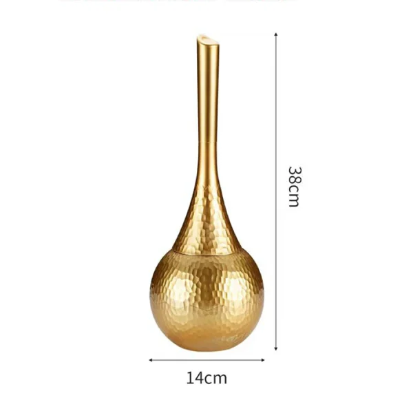 Luxury Gold Toilet Brush Set Replaceable Nylon Soft Bristle Brush Long Handle For WC Bathroom Accessories Cleaning Tools 3