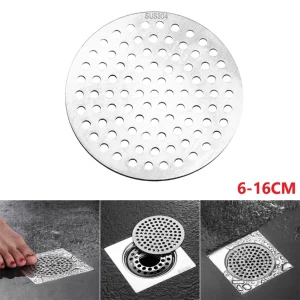 1pcs Stainless Steel Shower Sink Strainer Drain Hair Filter Cover Hair Filter Floor Drain Pad For Bathroom Shower Accessories 1