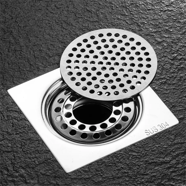 1pcs Stainless Steel Shower Sink Strainer Drain Hair Filter Cover Hair Filter Floor Drain Pad For Bathroom Shower Accessories 4