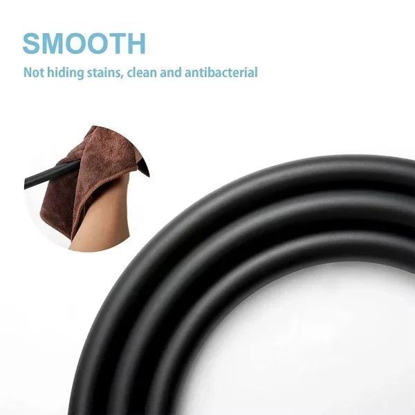 2m Black PVC Silicone Shower Head Hose Flexible Hose High Pressure Water Strong Multilayer Plumbing Bathroom Accessories 4