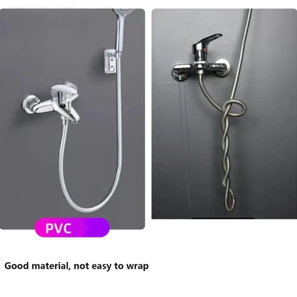 2m Black PVC Silicone Shower Head Hose Flexible Hose High Pressure Water Strong Multilayer Plumbing Bathroom Accessories 6
