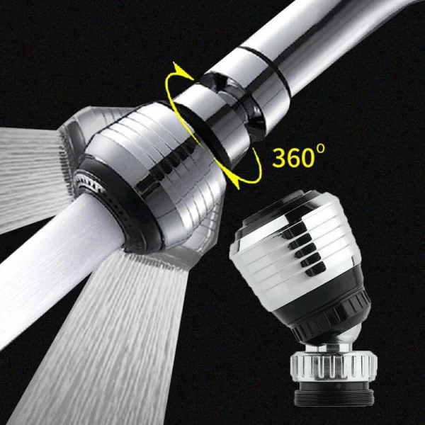 360 Degree Rotate Swivel Faucet Nozzle Filter Adapter Water Saving Tap Aerator Diffuser Bathroom Shower Bath Accessories 2
