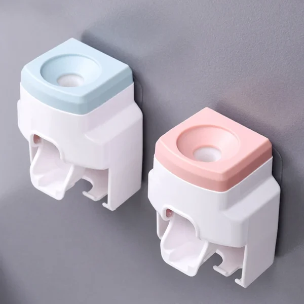 WIKHOSTAR Creative Lazy Automatic Toothpaste Dispenser Toothpaste Squeezer Toothbrush Holder Bathroom Accessories Storage Rack 4