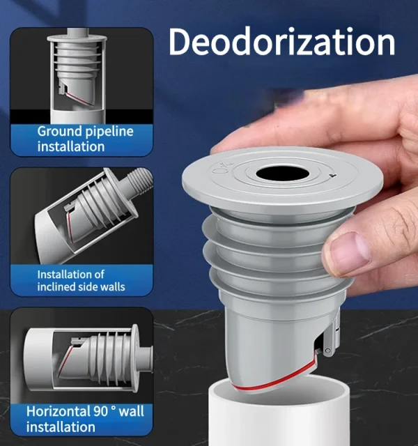 Silicone Drain Sewer Pipe Sealing Ring Anti Odor Anti Backflow Water Plug Floor Drain Stopper Shower Drain Bathroom Accessories 4