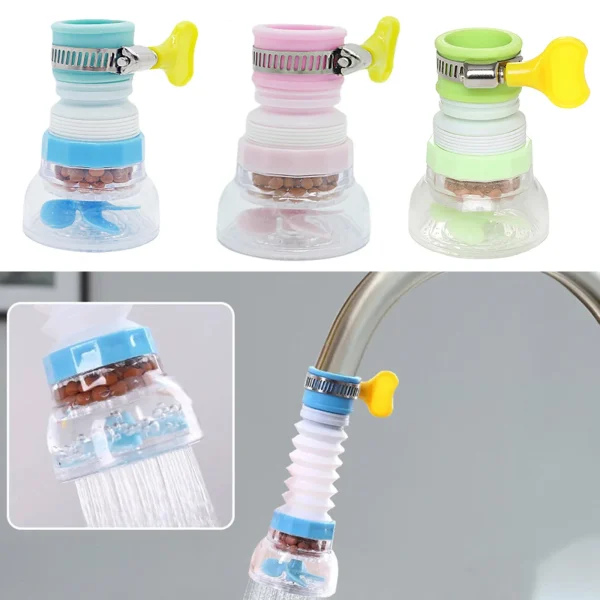 Kitchen Filter Faucet 360°Rotating Faucet Extender Bathroom Water Filter Tap Water Saving For Bathroom Sink Kitchen Accessories 1