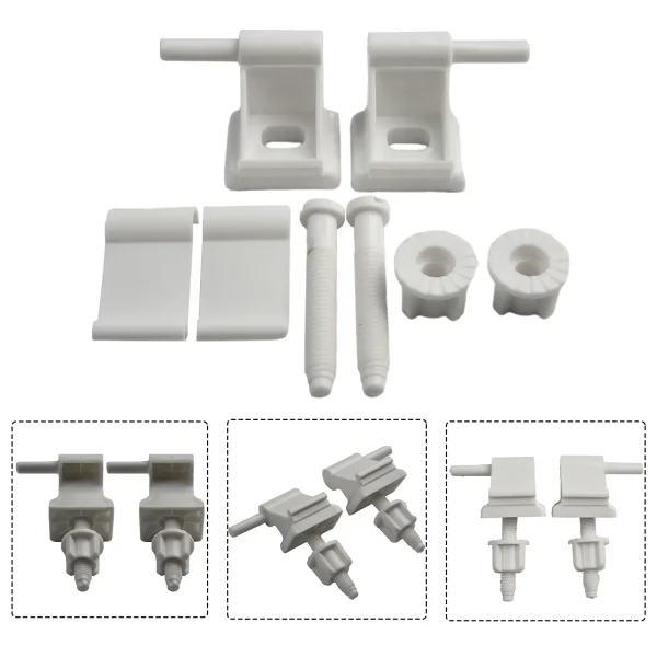 Plastic Toilet S-Eat Hinge Replace Kit Toilet Seat Accessories Fixing Screws Nuts Toilet Cover Screws Bathroom Hardware 1