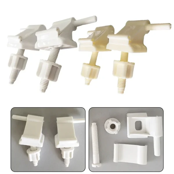 Plastic Toilet S-Eat Hinge Replace Kit Toilet Seat Accessories Fixing Screws Nuts Toilet Cover Screws Bathroom Hardware 6