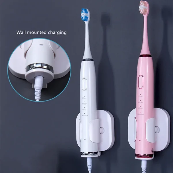 Toothbrush Stand Rack Organizer Electric Toothbrush Wall-Mounted Holder Space Saving Bathroom Accessories 4