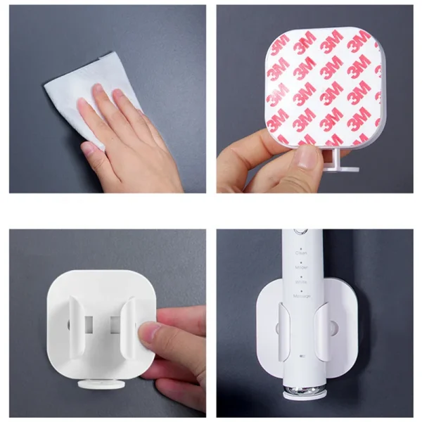 Toothbrush Stand Rack Organizer Electric Toothbrush Wall-Mounted Holder Space Saving Bathroom Accessories 5