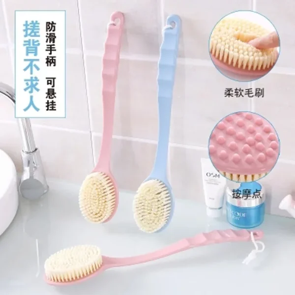 Bath Brush Massage Long Handle Wash Shower Body Washcloth Scrubber Body Scrub Gadget Bathroom Accessories Bath Back Scrubber 4