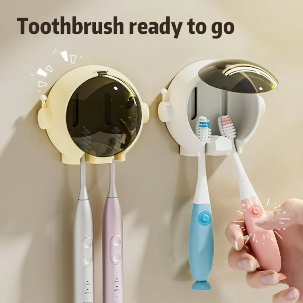 Bathroom Toothbrush Organizes Easy Installation Creative Astronaut Designs Toothbrush Holders For Household Bathroom Ornament 1