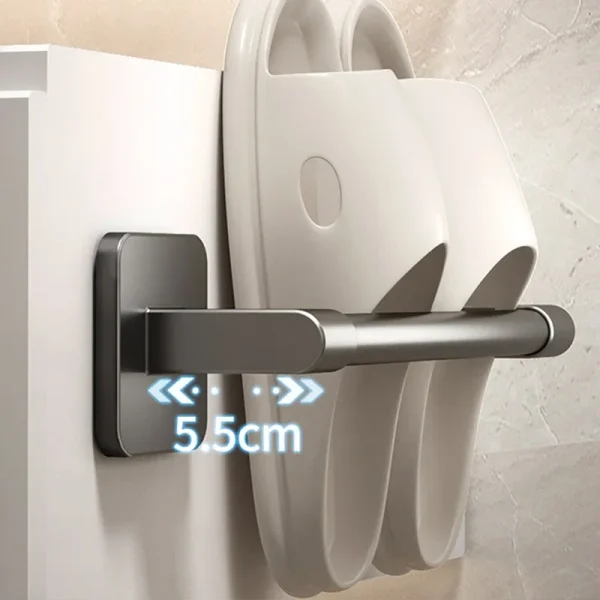 Bathroom Slipper Rack No Punching Wall Mounted Slipper Storage Rack Bedroom Shower Room Bath Slippers Hanger Babouche Organizer 4