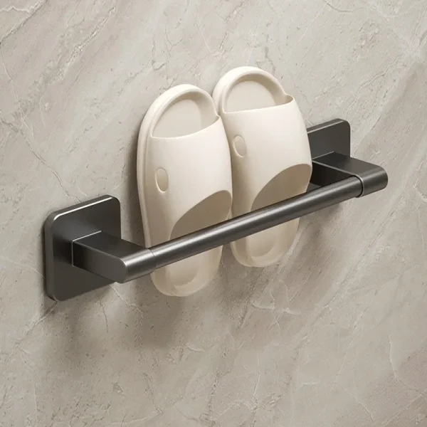 Bathroom Slipper Rack No Punching Wall Mounted Slipper Storage Rack Bedroom Shower Room Bath Slippers Hanger Babouche Organizer 5