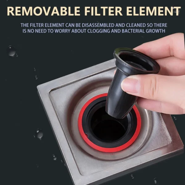 New Bath Shower Floor Strainer Cover Plug Trap Siphon Sink Kitchen Bathroom Water Drain Filter Insect Prevention Deodorant 3