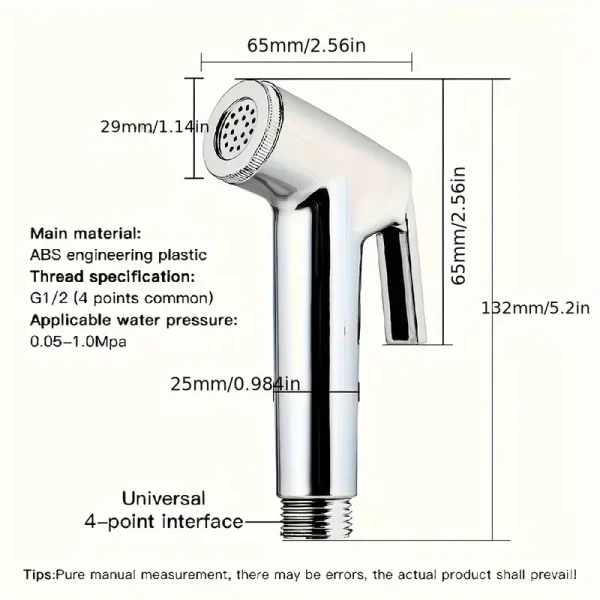 Bathroom Accessories 1 Piece Set Household Handheld Shower Set Toilet Spray Gun Toilet Booster Flusher Nozzle Handheld Spray Gun 5