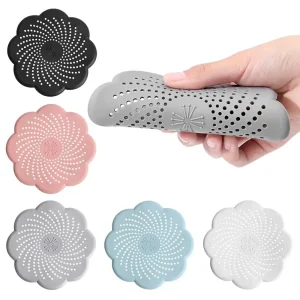 Flower Shape Silicone Floor Drain Cover Mesh Sink Strainer Anti-blocking Hair Clean Up Waste Catcher Kitchen Bathroom Accessory 1