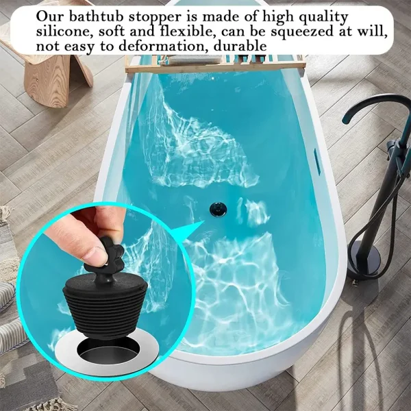 Silicone Drain Stopper Universal Bathtub Plug Shower Bath Tub Sink Drains Replacement Bathroom Accessories 5