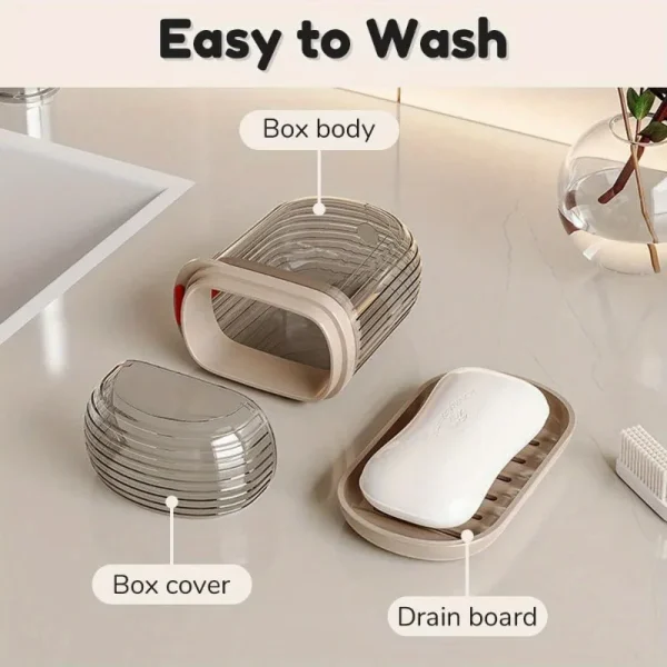 1 set of portable travel soap box and toothbrush holder set - durable plastic, perfect for camping, bathroom accessories 5