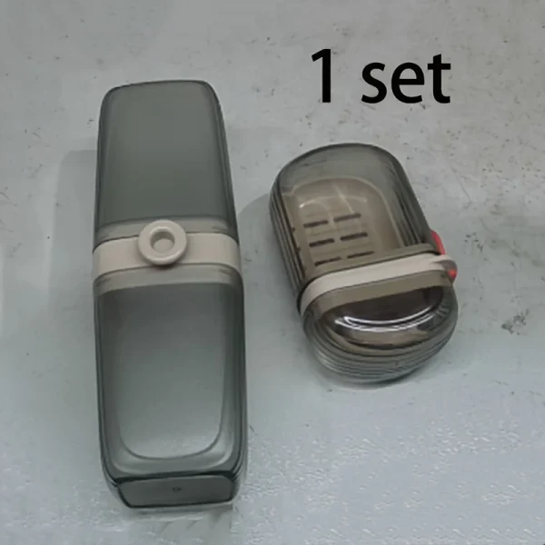 1 set of portable travel soap box and toothbrush holder set - durable plastic, perfect for camping, bathroom accessories 6