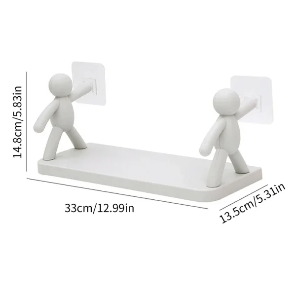 Bathroom Self-adhesive Shampoo Shelves Shower Towel Storage Rack Cosmetic Toilet Organizer Home Decor Kitchen PP Plastic Rack 6