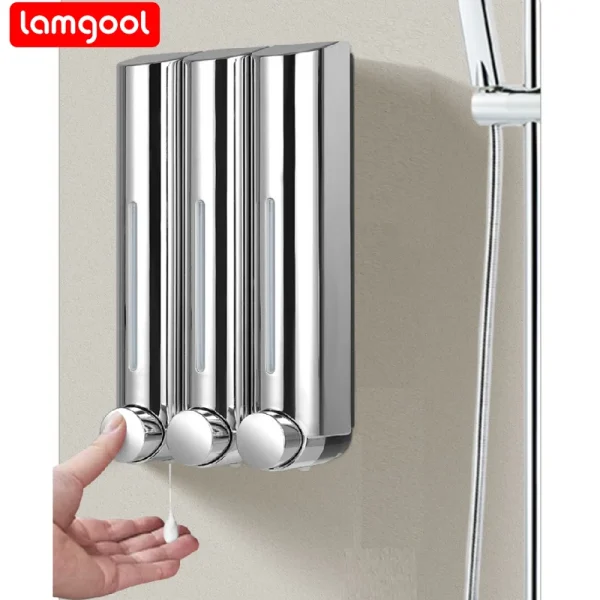 Lamgool Soap Dispenser Wall Mounted 420Ml Shower Soap Dispenser Shower Gel Detergent Dispenser for Bathroom Accessories ﻿ 1
