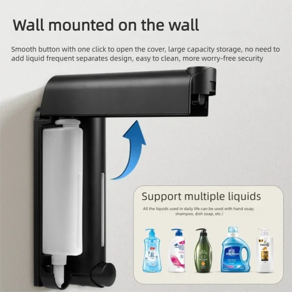 Lamgool Soap Dispenser Wall Mounted 420Ml Shower Soap Dispenser Shower Gel Detergent Dispenser for Bathroom Accessories ﻿ 4