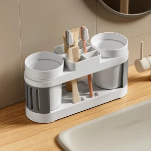 New Bathroom Toothbrush Toothpaste Shelf Simple Advanced All-in-one Toothbrush Mouthwash Cup Bathroom Wash Set Cup Holder 1