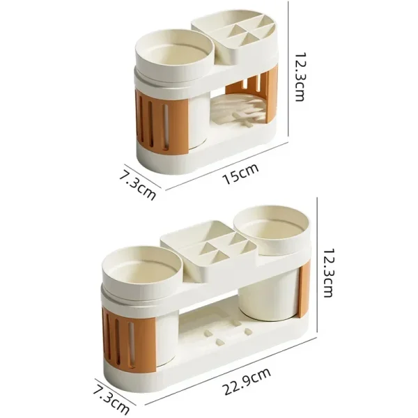 New Bathroom Toothbrush Toothpaste Shelf Simple Advanced All-in-one Toothbrush Mouthwash Cup Bathroom Wash Set Cup Holder 6