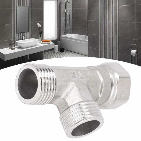 1pc T-Adapter Interface For Diverter Bath Toilet/Bidet Sprayer Shower Head/G1/2 Bathroom Accessories 3 Ways Valve T Adapter 5