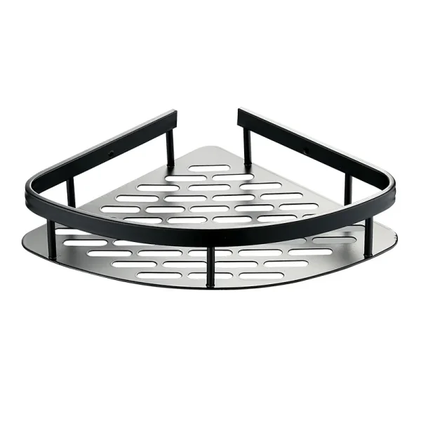 Bathroom Shelf Aluminum Alloy Shampoo Rack Makeup Storage Organizer Shower Shelf Bathroom Accessories No Drill Wall Corner Shelf 6