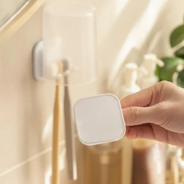 1/3/5pcs Toothbrush Holder Travel Rack Razor Toothbrush Storage Rack Wall-mounted Cup Holder Towel Hook Bathroom Accessories 4