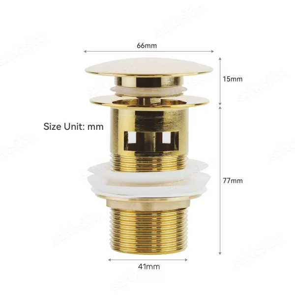 Bathroom Basin Sink Sewer Pop Up Drain filter Waste Stopper Bathroom Kitchen Faucet Accessories Brass Matt Black Gold 6