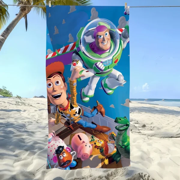 Cartoon T-Toy S-Story Cool Towel Soft Pool Gift For Travel Gym Shower Camping Quick Dry Sports Large Beach Towel 5