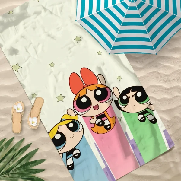 The P-power-puff G-girls cartoon Towel Beach Quick Dry Soft Pool Towels Gift for Travel Gym Shower Camping sports 1