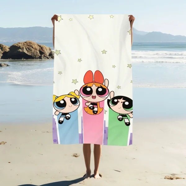 The P-power-puff G-girls cartoon Towel Beach Quick Dry Soft Pool Towels Gift for Travel Gym Shower Camping sports 2