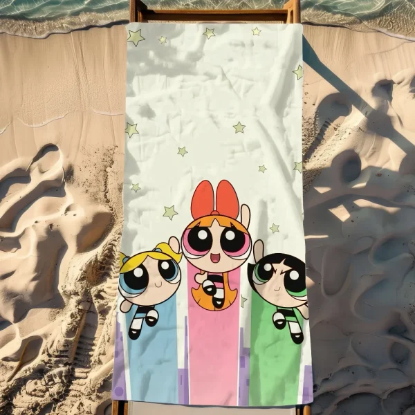 The P-power-puff G-girls cartoon Towel Beach Quick Dry Soft Pool Towels Gift for Travel Gym Shower Camping sports 3