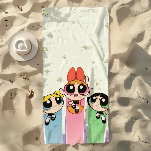 The P-power-puff G-girls cartoon Towel Beach Quick Dry Soft Pool Towels Gift for Travel Gym Shower Camping sports 4