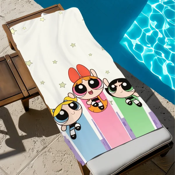 The P-power-puff G-girls cartoon Towel Beach Quick Dry Soft Pool Towels Gift for Travel Gym Shower Camping sports 6