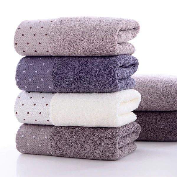 70x140cm  High quality pure cotton thickened towels Soft absorbent towels for both men women's household use  face washtowel 1