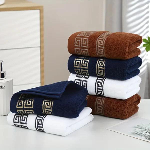 Set of 3 Cotton Bathroom Towels Sets 2pcs Hand Face Towel 35x75cm and 1pcs Big Bath Towels 70X140cm Washcloths Gift Towels 수건 세트 3