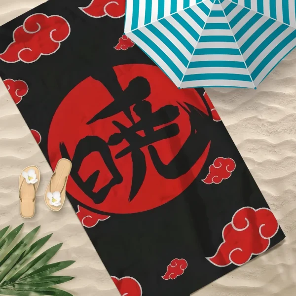 Classic Anime A-Akatsuki Organization Towel Soft Pool Gift For Travel Gym Shower Camping Quick Dry Sports Large Beach Towel 1