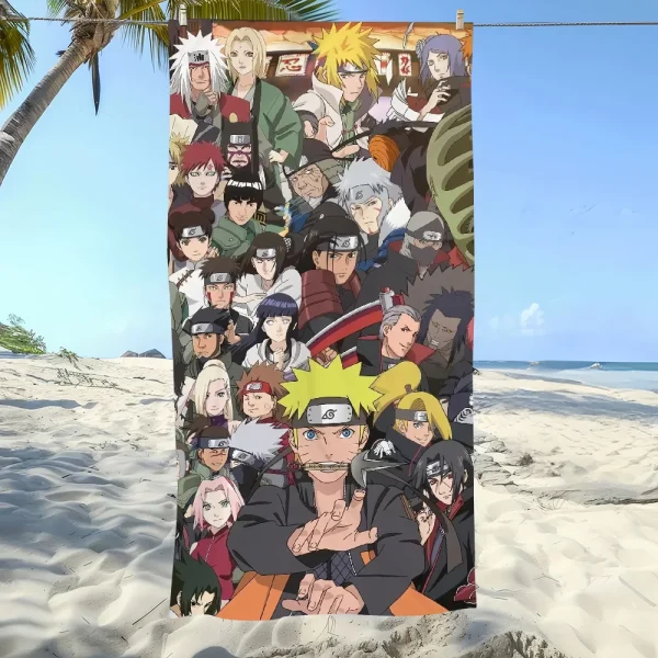 Classic Anime A-Akatsuki Organization Towel Soft Pool Gift For Travel Gym Shower Camping Quick Dry Sports Large Beach Towel 6