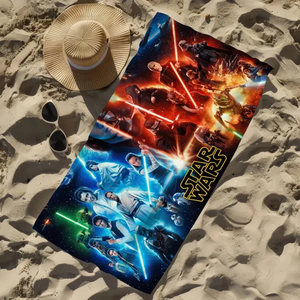 Classic Film Towel Soft Pool Gift For Travel Gym Shower Camping Quick Dry Sports S-Star Cool W-Wars Large Beach Towel 2