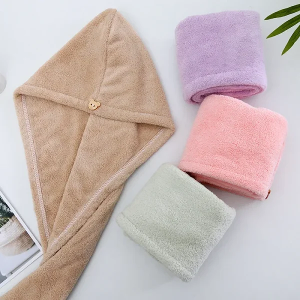 Magic Microfiber Hair Towel Fast Drying Dryer Towel Women Wrap Head Absorption Water Bath Hat Absorbent Towel 1