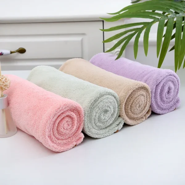 Magic Microfiber Hair Towel Fast Drying Dryer Towel Women Wrap Head Absorption Water Bath Hat Absorbent Towel 6