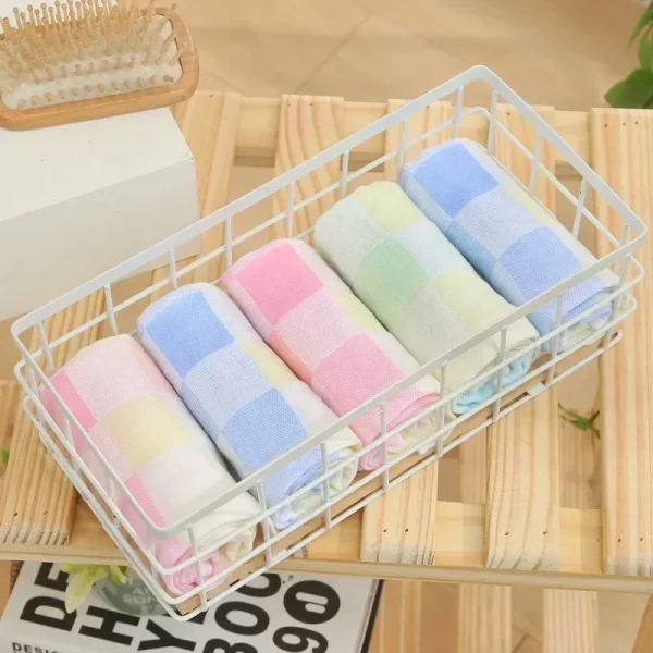 25*50cm Cotton Small Towel Double Gauze Children's Towel Square Cloth Dish Cloth Color Kindergarten Children Face Towel 4